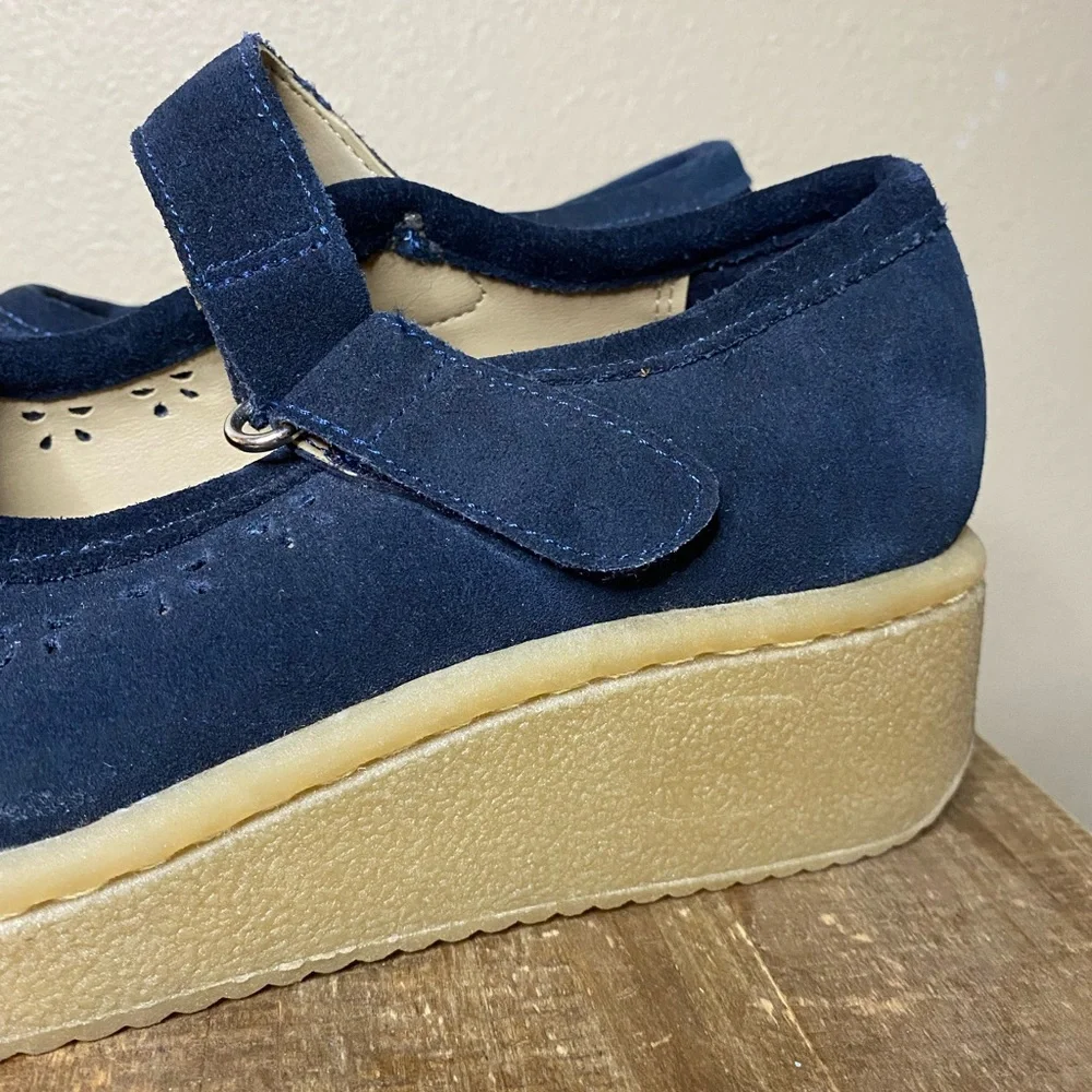 Mary Jane Navy Black Platform Mary Janes